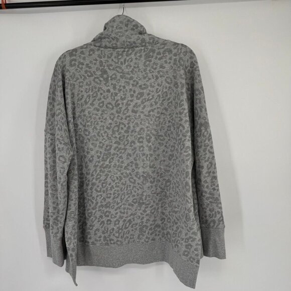 Calvin Klein Womens Grey Leopard Print Cowl Neck Sweatshirt top size 2XL - Picture 11 of 11